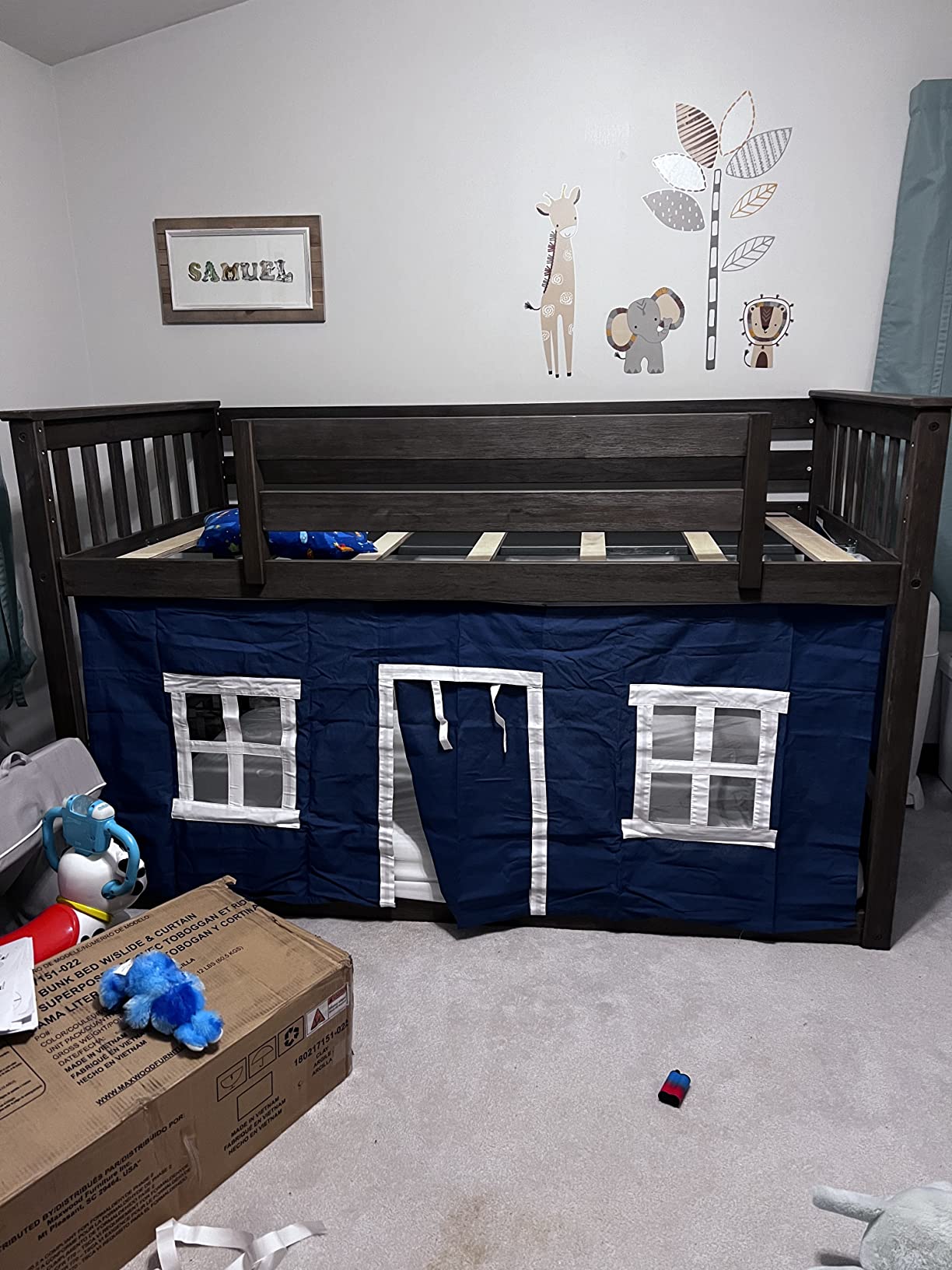 18/mo Finance Max & Lily Low Bunk Bed, TwinOverTwin Bed Frame For