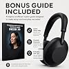Auriculares inalámbricos Sony WH-1000XM6 con la mejor cancelación de ruido, procesador HD NC QN3, 12 micrófonos, optimizador NC adaptativo, masterizados por ingenieros, calidad de estudio, batería de 30 horas con guía Deco incluida 3