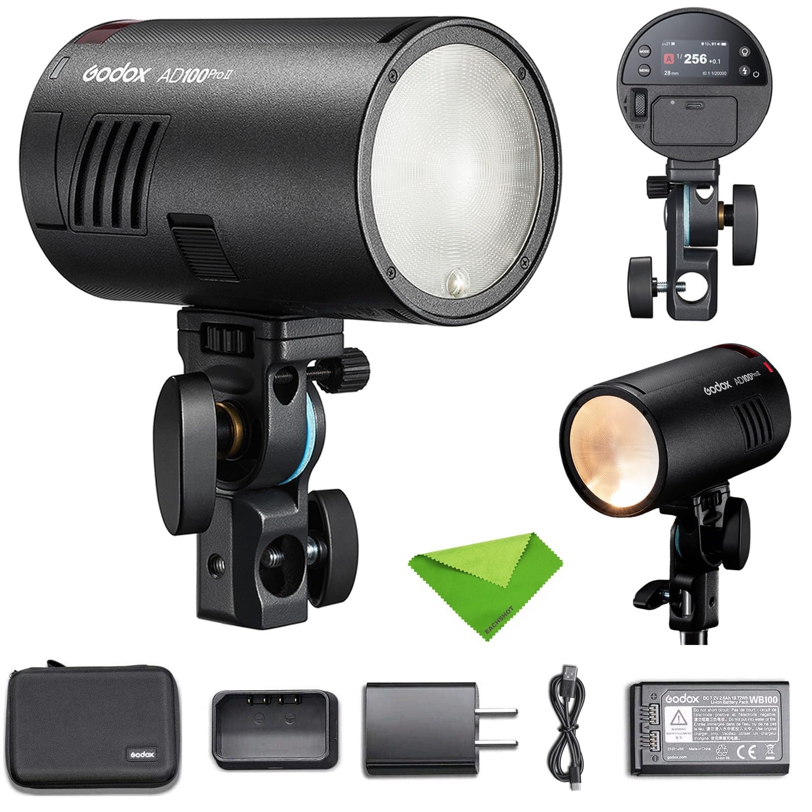 Amazon | GODOX AD100Pro II ポータブルストロボフラッシュ、100Ws