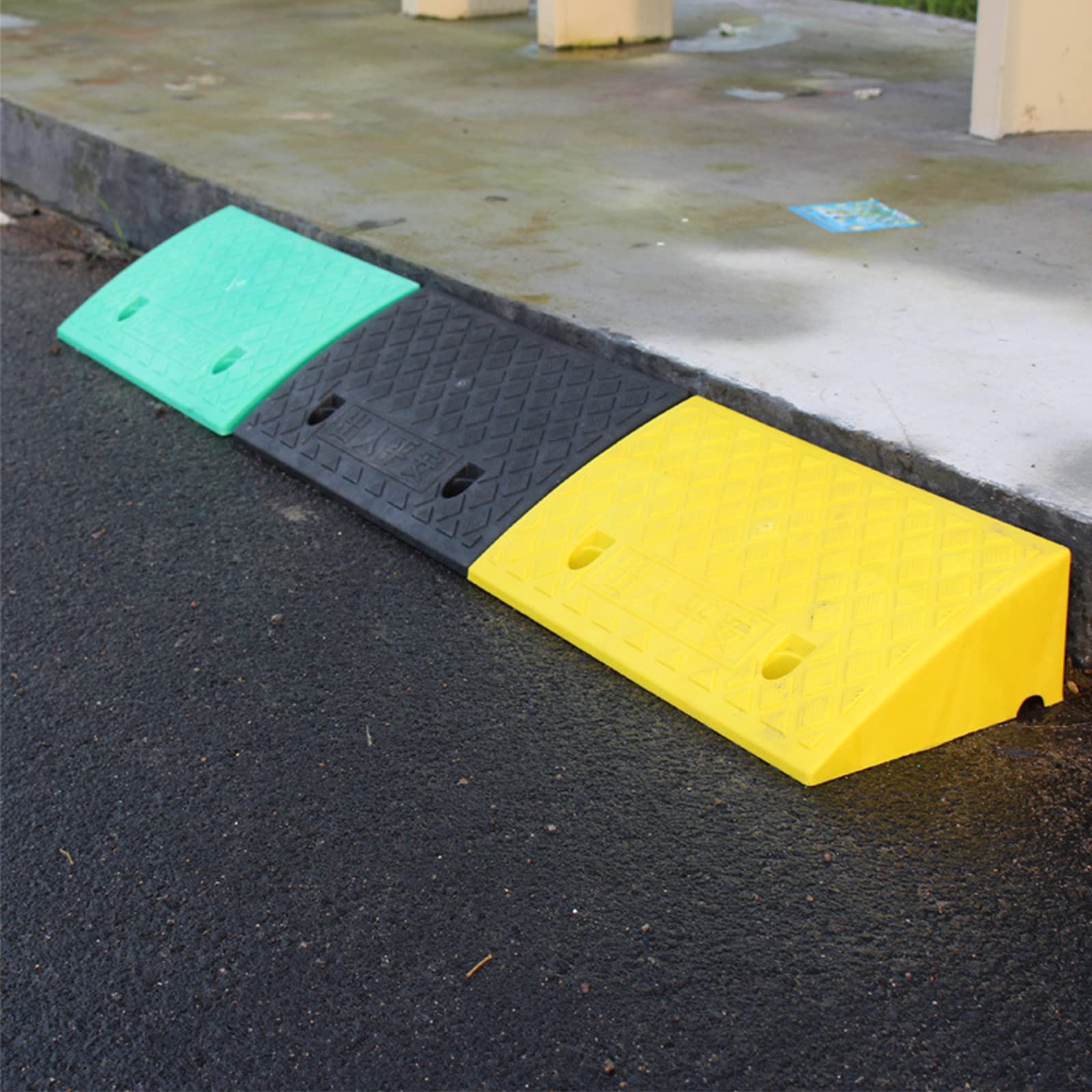 Rampa de umbral Industrial, Puerta de rampa de umbral de Scooter para Silla de Ruedas portátil, rampa de Movilidad Utilizada para Puertas y baños (19,29 * 10,62 * 3,93 Pulgadas), a