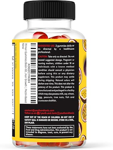 Miniatura 8 de 70 gomitas para el cabello, biotina, 6000 mcg, colágeno, silicio, PABA y multivitaminas, vitaminas para el cabello, la piel y las uñas, gomitas para