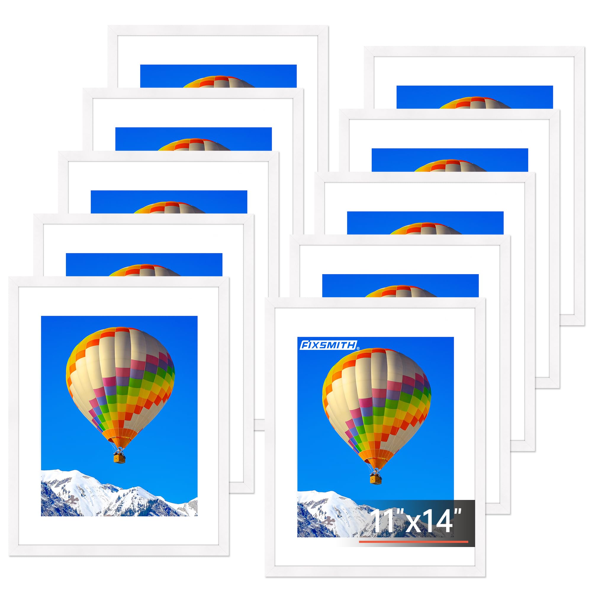 Fixsmith Frame Snapklik.com : FIXSMITH 11x14 Picture Frame Set Of 10, White Photo ...