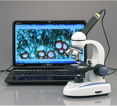 Miniatura 5 de AmScope Cámara digital con microscopio de video fijo y en vivo USB de 5.0 MP + kit de calibración