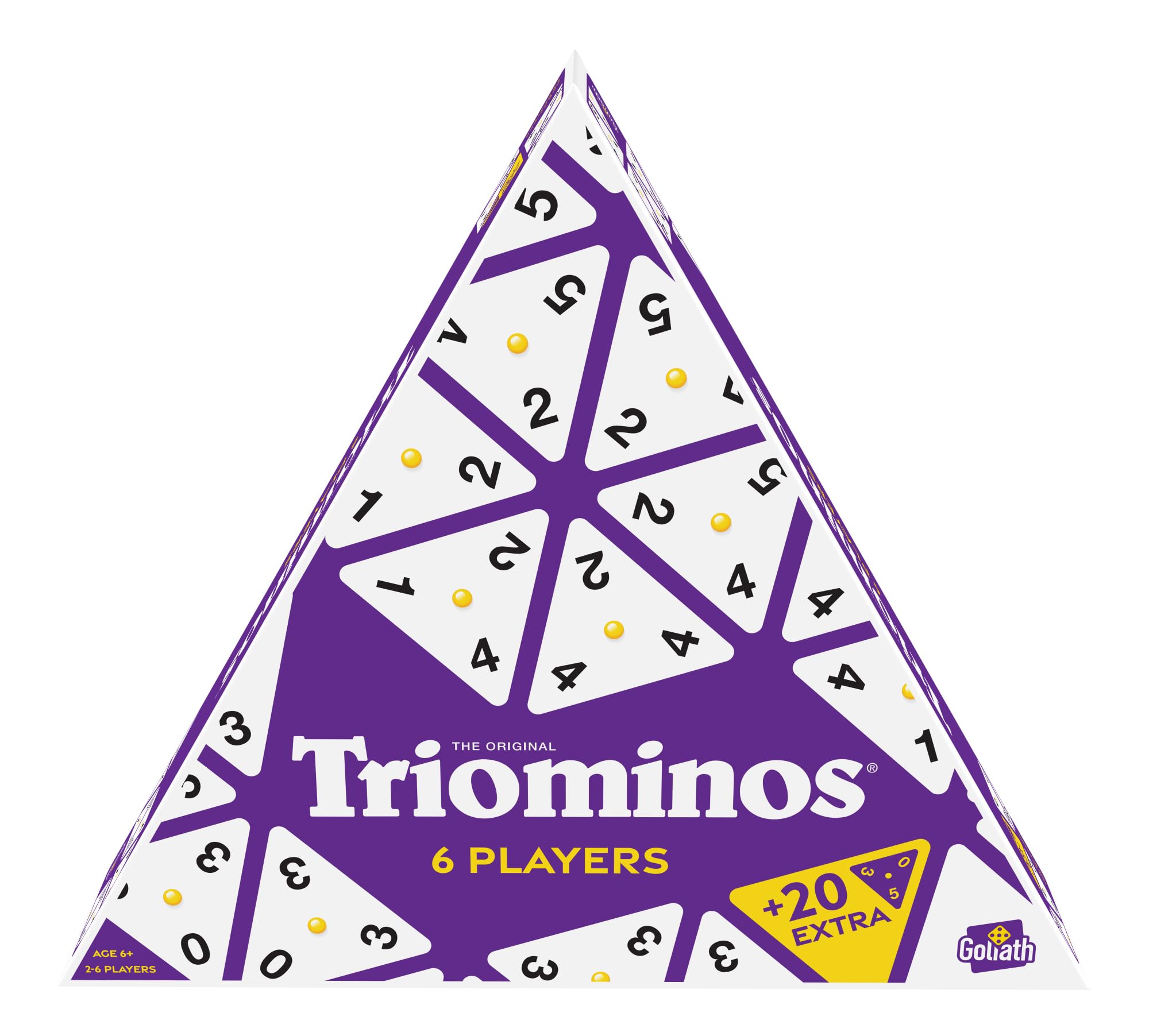Goliath Toys Triominos 6 Players, Brettspiel ab 6 Jahren, Gesellschaftsspiel für die Ganze Familie (bis zu 6 Spieler), Mit Hochwertige Steine, Geeignet für Jung und Alt