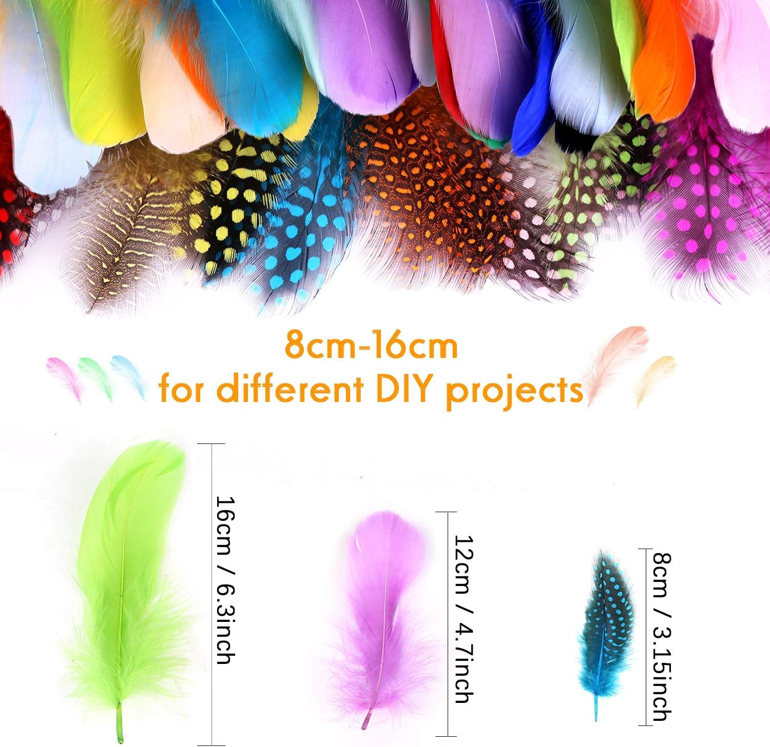 400 Piume Colorate Naturali - Per Decorazioni, Fai Da Te, Carnevale, Matrimoni - Foto 9