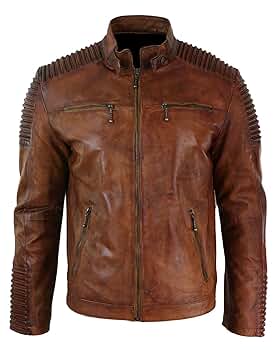 ジャケット・アウター Old Brown Leather Bikers Jacket DEGNER ジャケット・アウター Old Brown Leather Bikers Jacket DEGNER