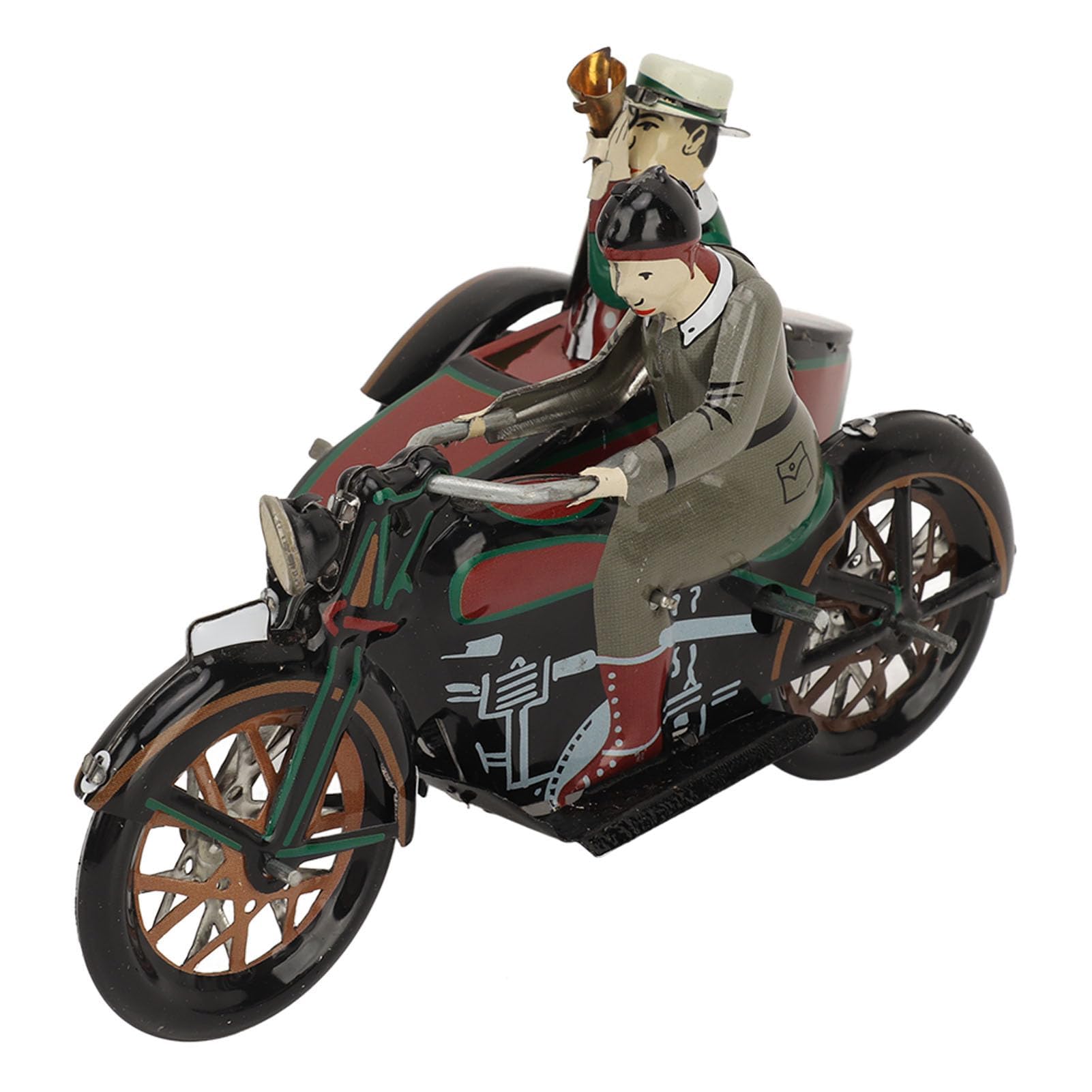 Alomejor Giocattolo Vintage in Latta da Collezione, Giocattolo a Carica per Motocicletta a 3 Ruote, Ornamenti Personalizzati per Ragazzi e Ragazze