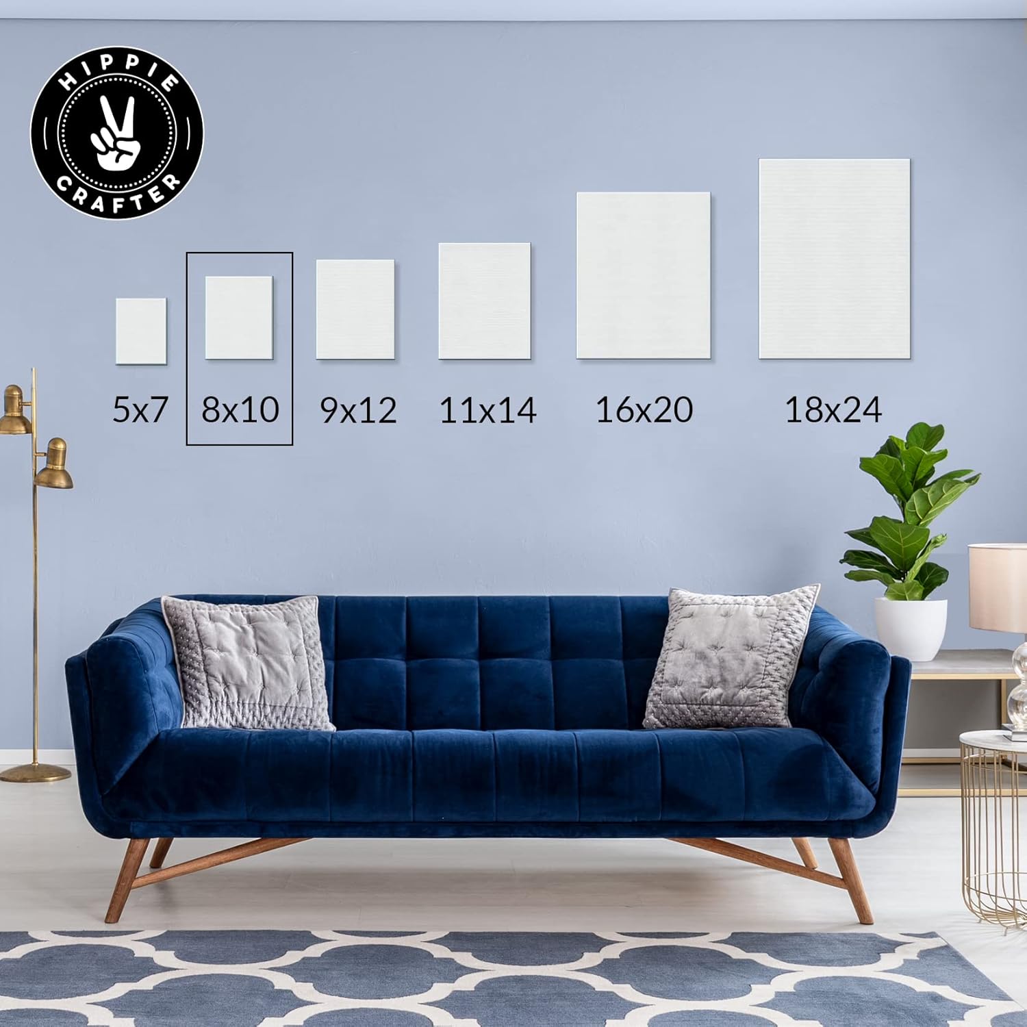 10 Pack Stretched Canvases for Painting, 8x10 Blank Rectangle Canvas Boards, Ideal for Acrylic, Oil, and Mixed Media Art, Small Art Canvases for Painting, Perfect for Supplies and Bulk Projects