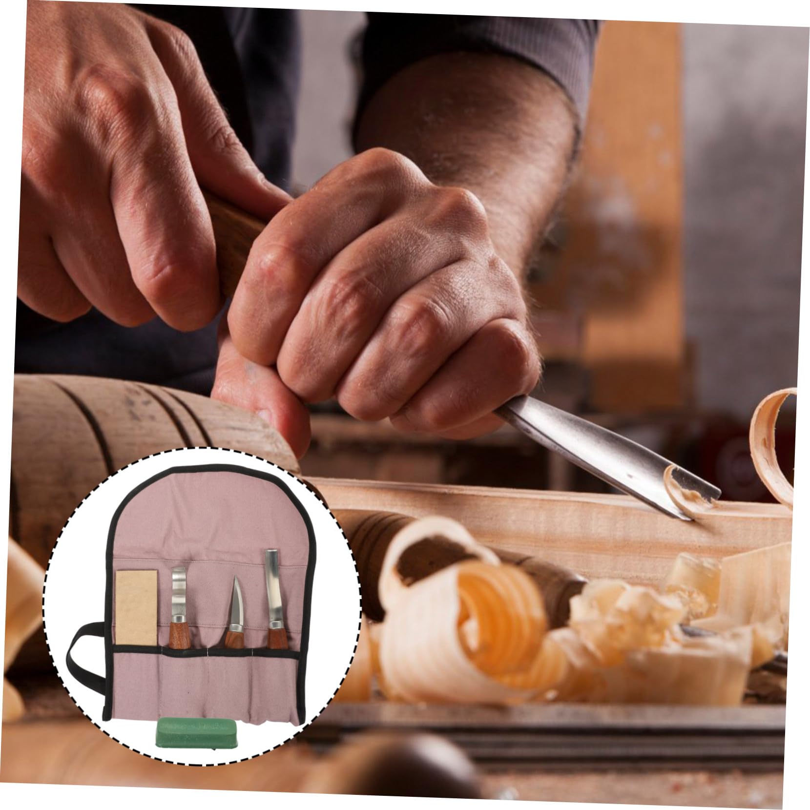 HOMSFOU Strumenti Per Intaglio Del Legno Utensili Intagliati Mano Kit Per Intaglio Del Legno Con Lame Resistenti Materiali Taglio Preciso Per Hobby e Dettagli Su