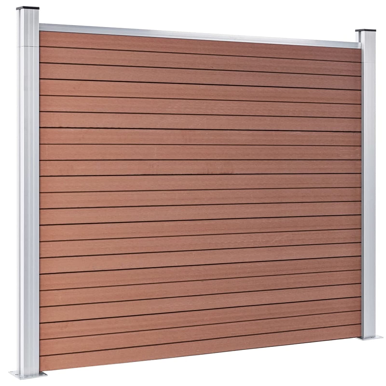 Genérico WPC Sichtschutzzaun Sichtschutzzaun Steckzaun Komplettset Gartenzaun Gartenzaun Gartenzaun Komplettset WPC Zaun 1564 x 16 cm Schwarz