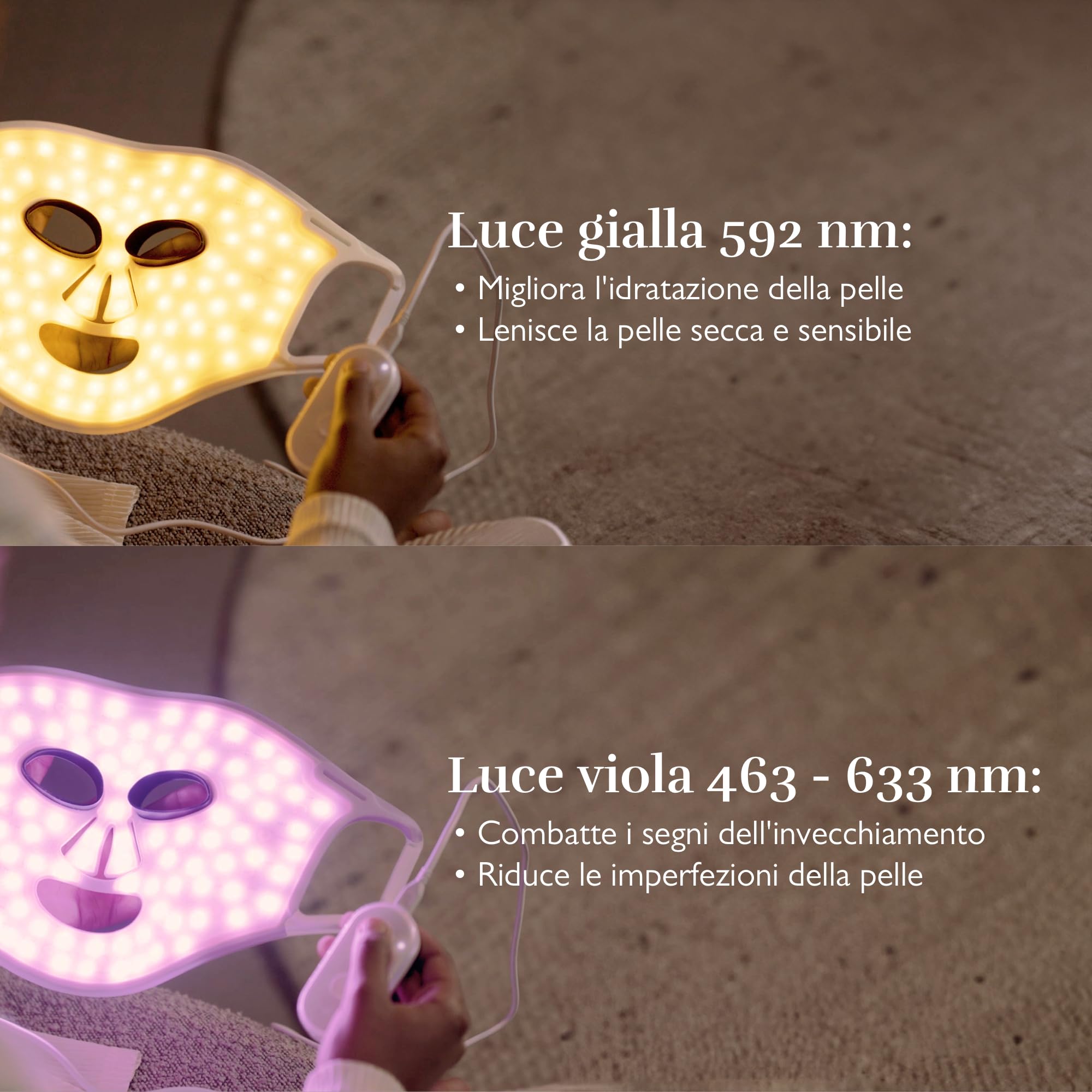 Silk'n Maschera LED viso I LED Face Mask 100 I Maschera per la cura del viso con tecnologia luce LED I senza fili, in silicone, 100 LED