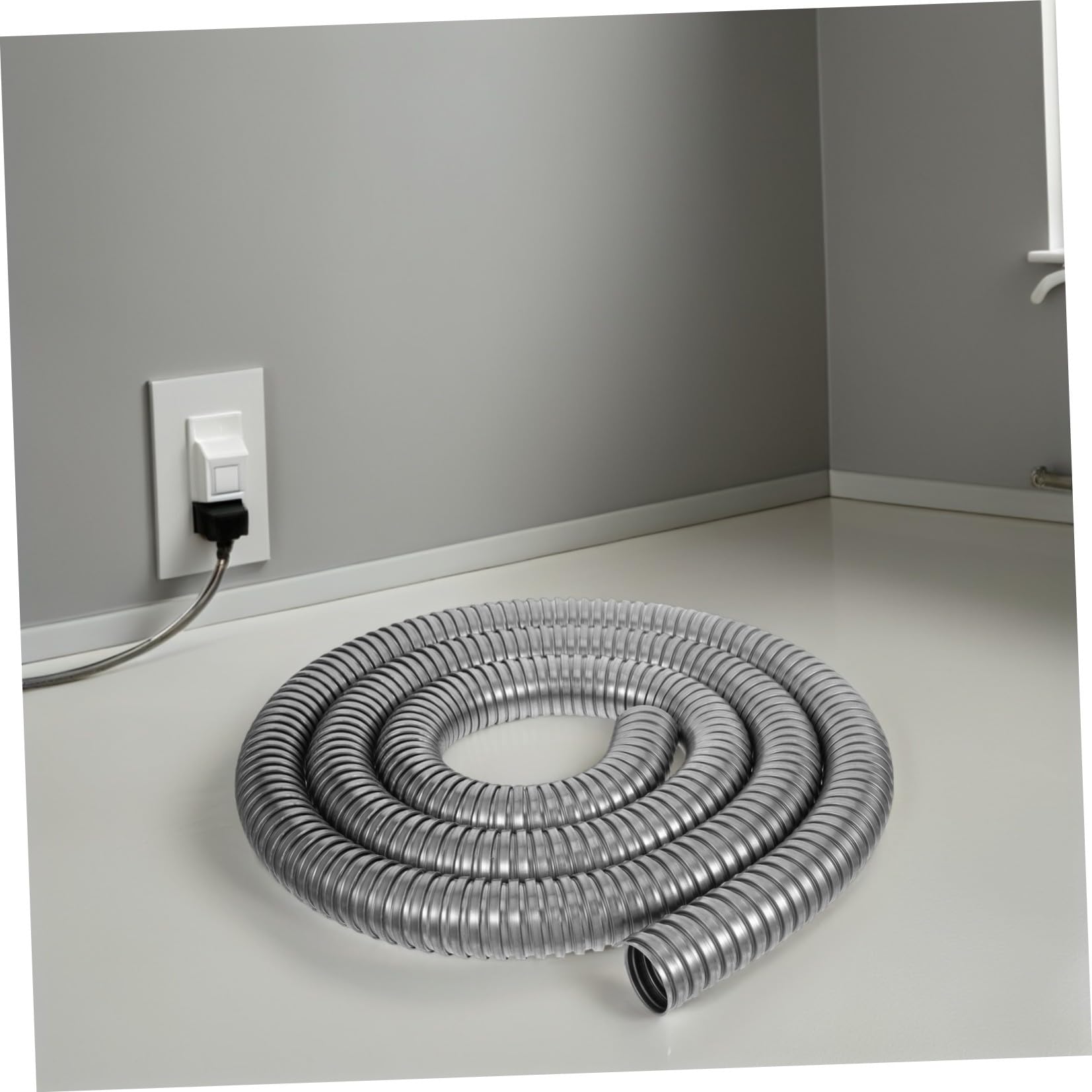 SHINEOFI Guaina di Protezione Cavi in Acciaio Inossidabile 304, Tubo Corrugato Flessibile da 38mm X, Esterno Resistente alle Intemperie per Cablaggio Elettrico e Impianti di Illuminazione