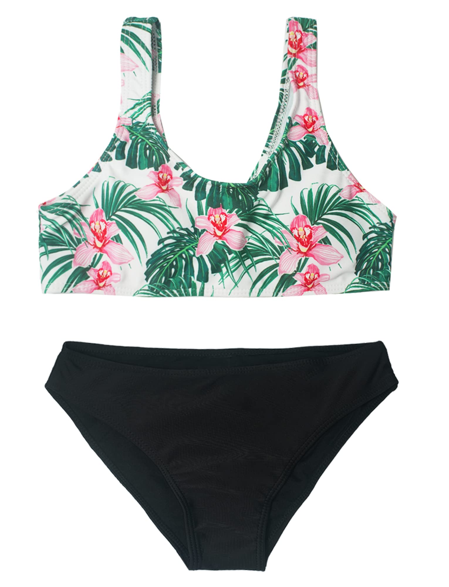 SEAUR Maillots de Bain Fille 3 Pièces Bikini Ensemble de Plage Haut+Slip+Peignoirs de Bain Fille Ensemble Natation Plage