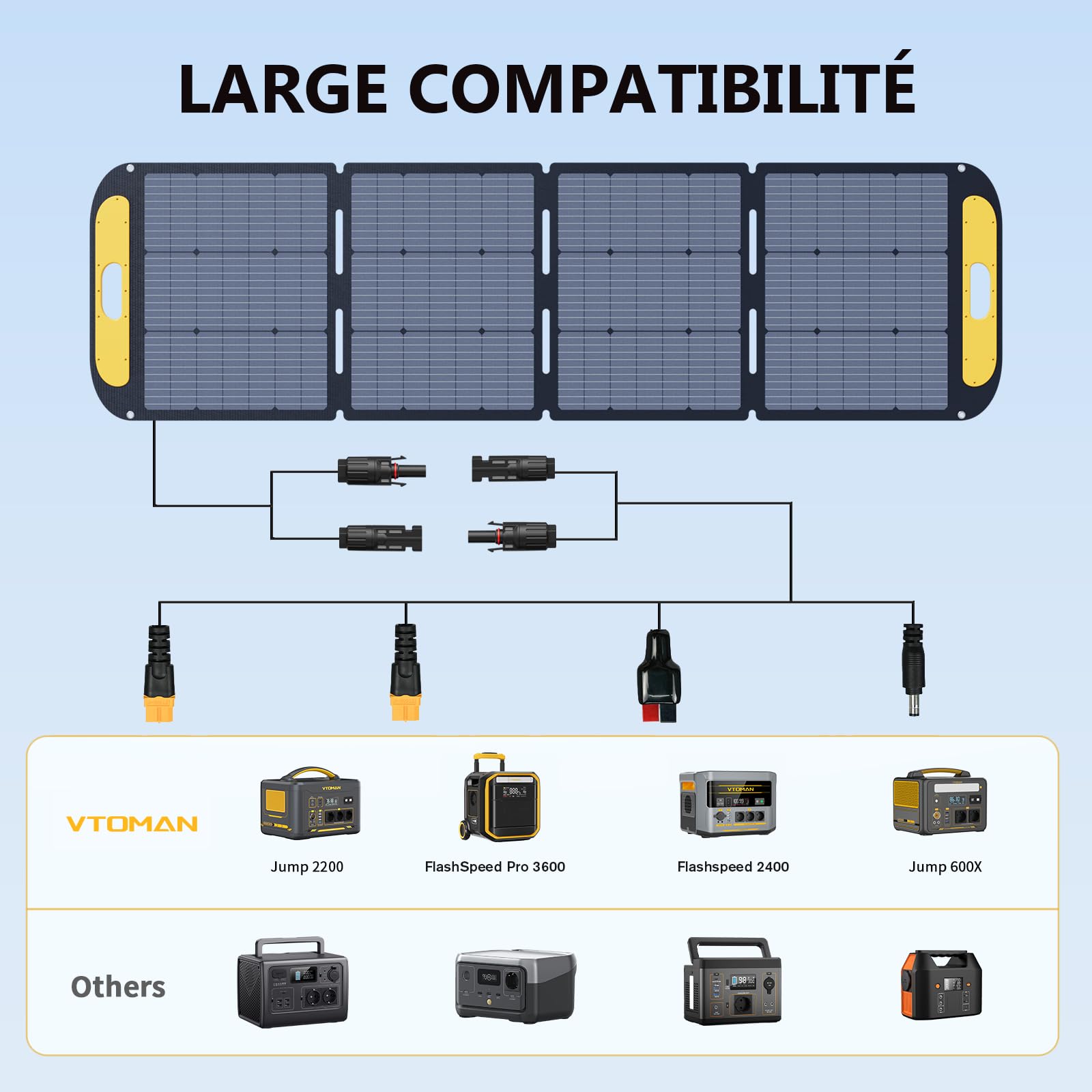 VTOMAN FlashSpeed1500 Station Électrique Portable- 200W Pro Panneau Solaire