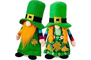 2Pcs Irish Gnome Mr and Mrs Dolls for St. Patrick's Day Home Decor