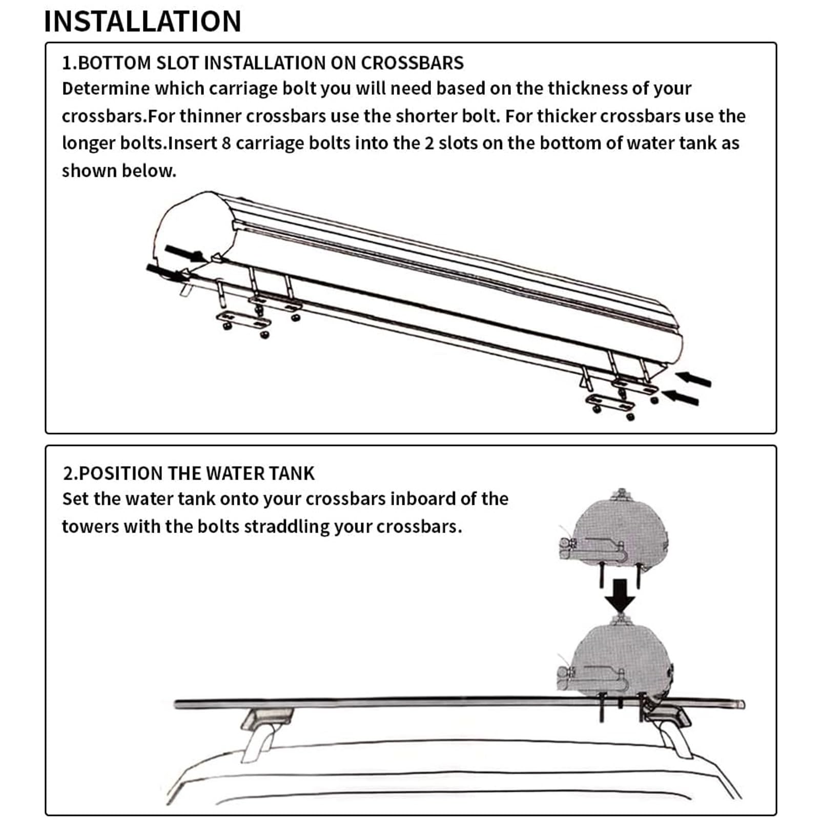 Solardusche Für Camping - Tragbarer Wassertank 18L/20L/30L Für Dachgepäckträger