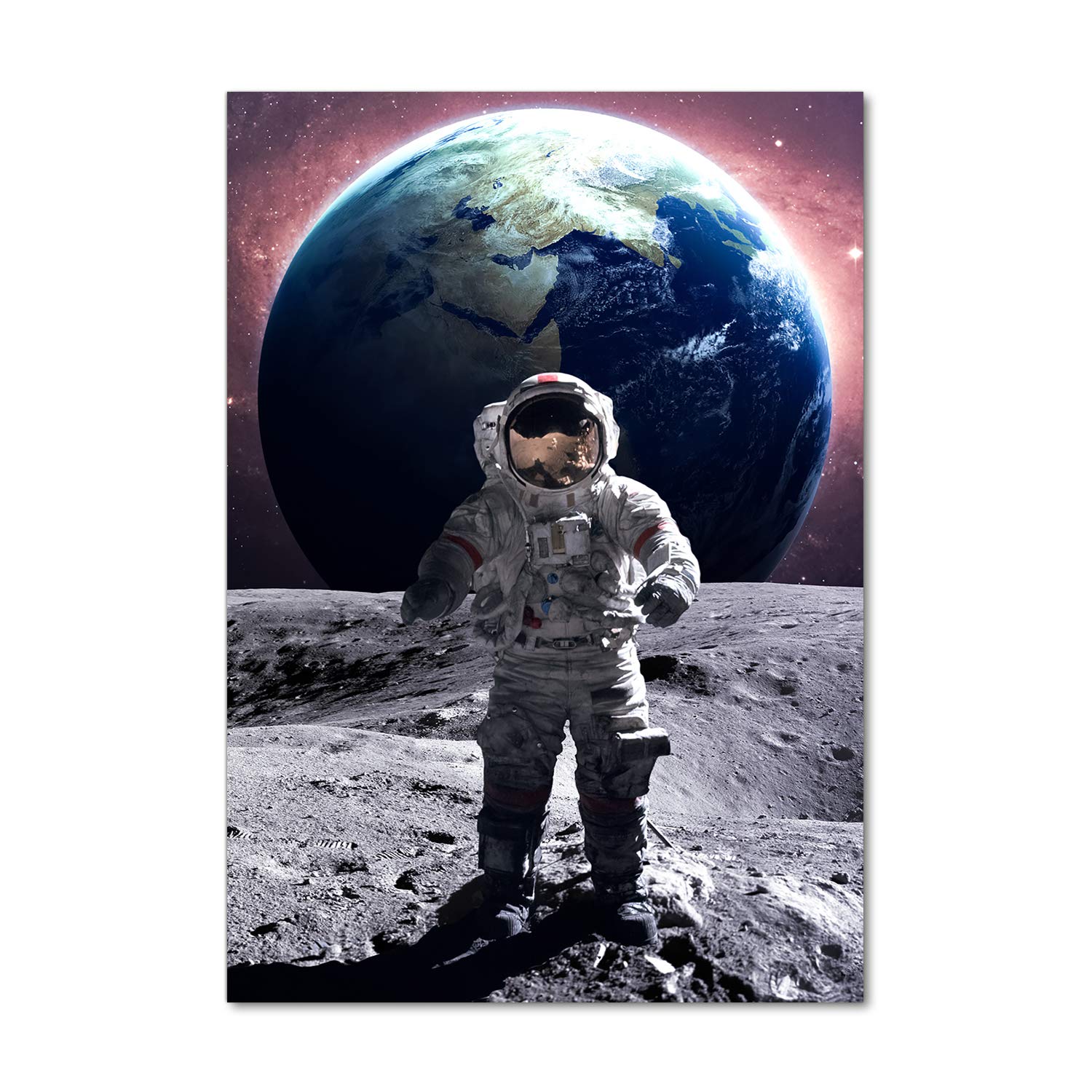 Photo décorative de science fiction sur verre grand tableau multicolore