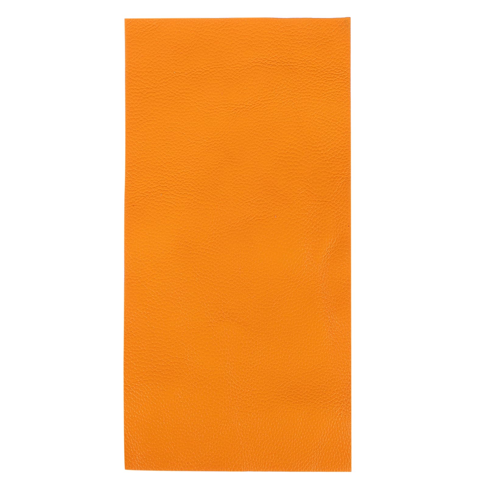 sourcing map Thick Full Grain Leather Sheet, 23.6 x 11.8 Inch Natural Cow Leather 1.5-1.8 mm Fabric Pieces for DIY Craft Furniture Office Belts Notebook Covers,Orange