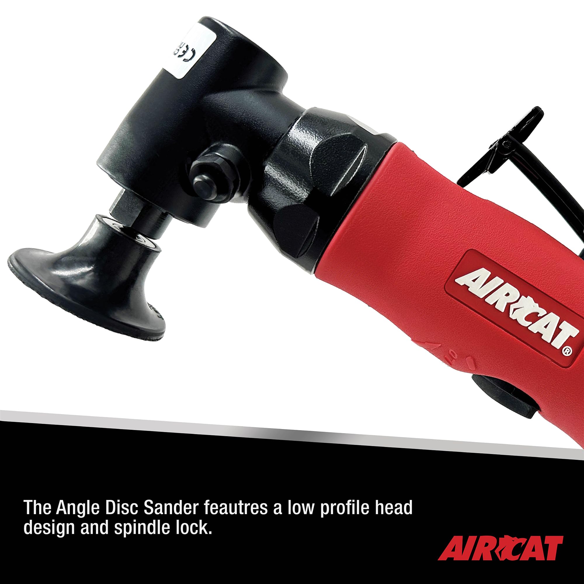 AIRCAT 6281 .75 HP Angle Disc Sander with Spindle Lock, Sturdy Sanding Tool for Premiere Precision, 79 dBA, Composite Handle - Image 4
