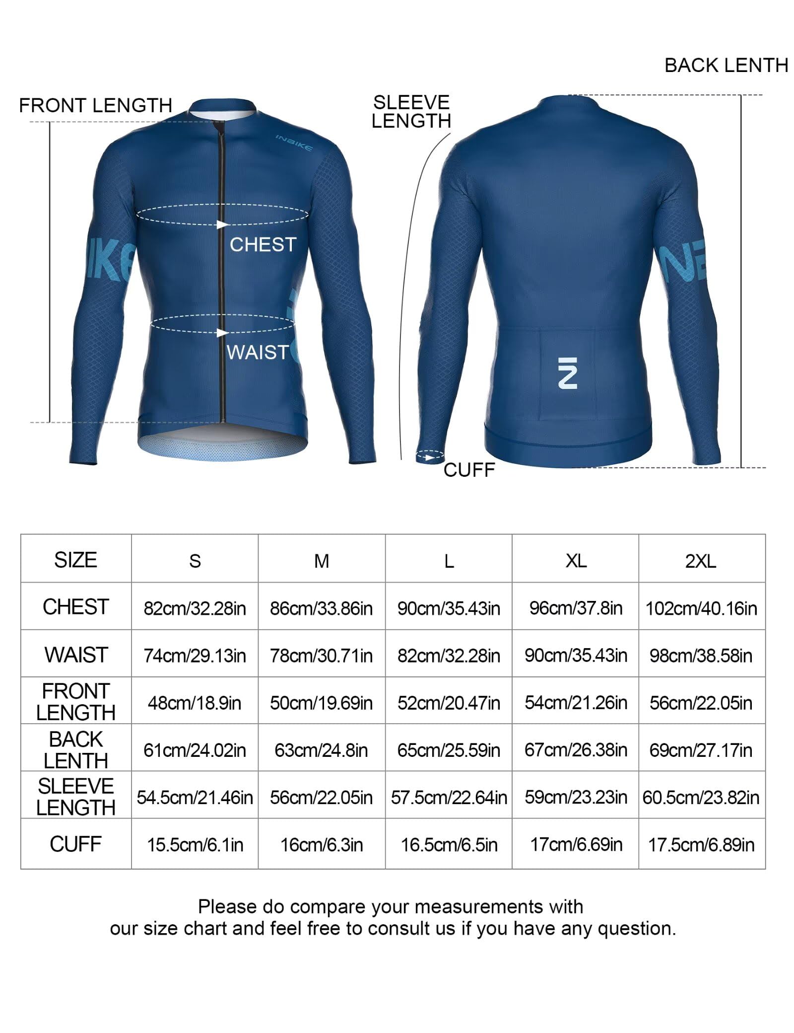 INBIKE Maillot de cyclisme pour homme, manches longues, séchage rapide, avec poches, anti-humidité, pour vélo de route VTT