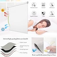 Vista 5 de Persianas enrollables para ventanas opacas sin taladro, persianas enrollables con cable, cortadas al cliente, sin herramientas, instalación