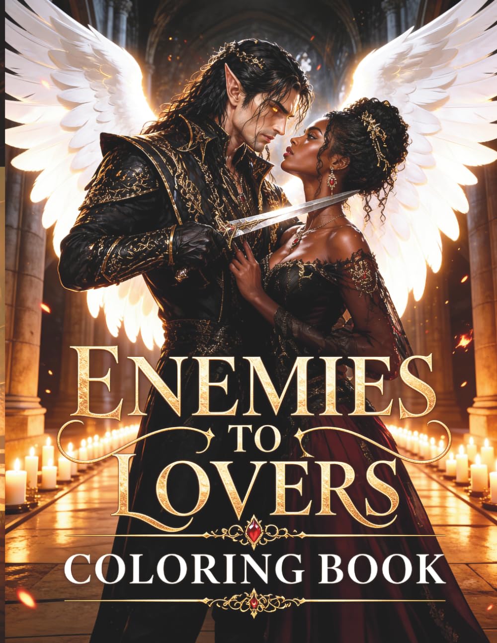 Enemies to Lovers Fae Coloring Book: Dark Fantasy Romance Coloring Book for Adults | Romantasy Fae Princes, Forbidden Love, and Gothic Fantasy Scenes ... (Tales of the Fae Coloring Collection)