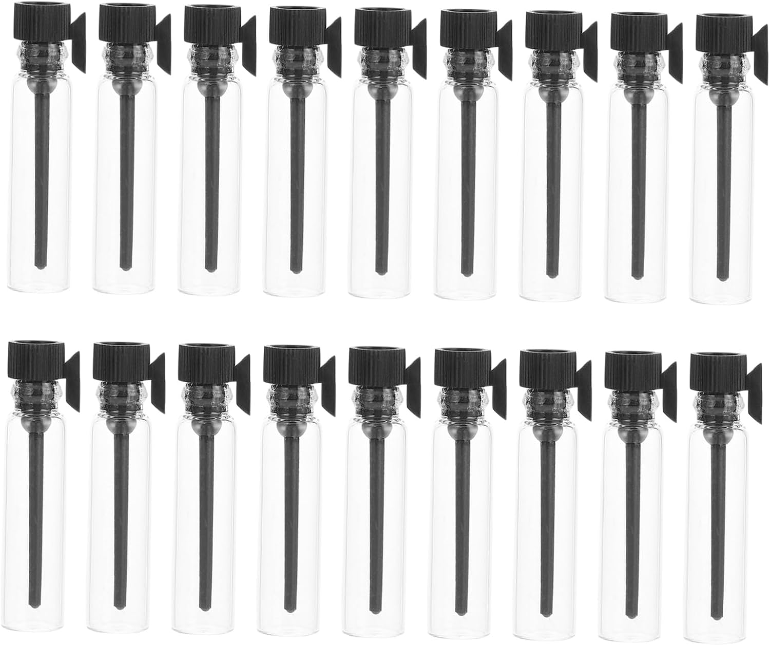 MUSISALY 100 Stuks Gebotteld Mini-parfumflesje Miniflesje Doorzichtige Monsterflesjes Geur Proefflesje Subpakket Mini-spuitfles Parfum Spray Geur Lege Parfum Pakket Glas