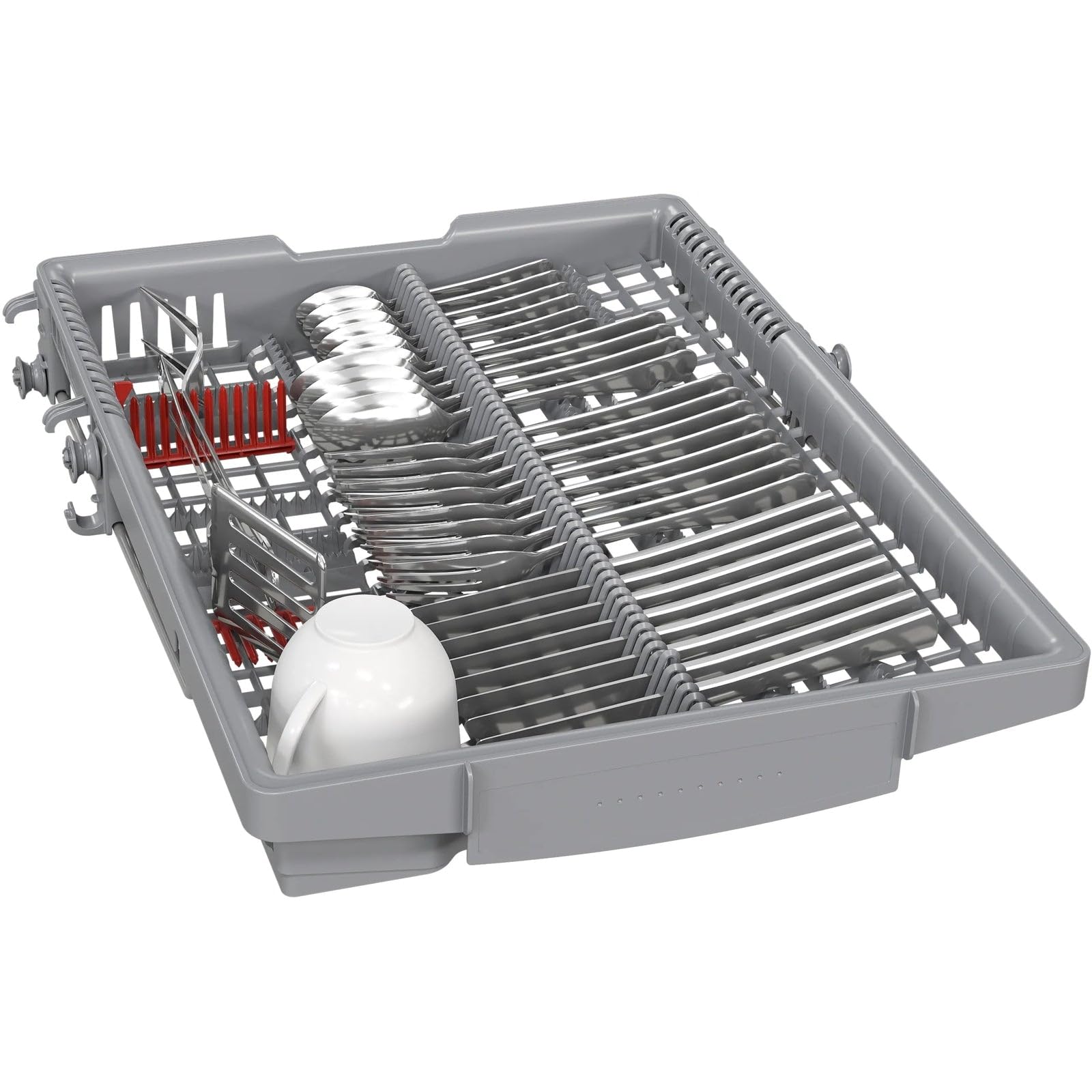 Bosch SPV2HMX42E Série 2 Lave-vaisselle intelligent, entièrement intégré, 45 cm de large, tiroir à couverts, séchage supplémentaire sur simple pression d'un bouton, panier supérieur réglable en
