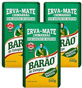Barão de Cotegipe, Kit 3 Erva Mate Nativa Sabor Fresco 500g cada Vácuo Barão