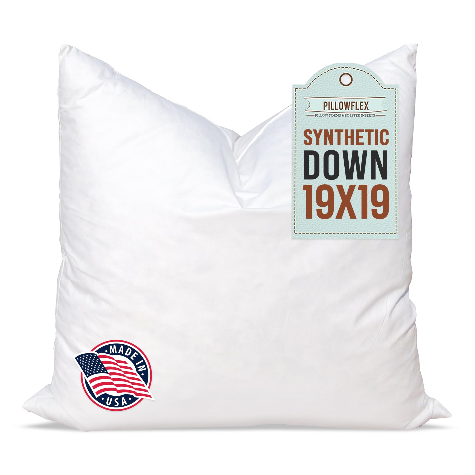 Pillowflex Synthetic Down Pillow Insert 19x19 in - Karate Chop Pillow