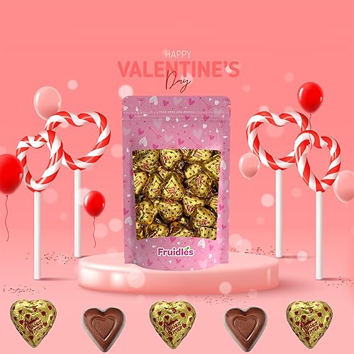 Miniatura 4 de Corazones de chocolate con mantequilla de maní con leche de San Valentín, corazones cremosos de chocolate con leche, golosinas navideñas, láminas