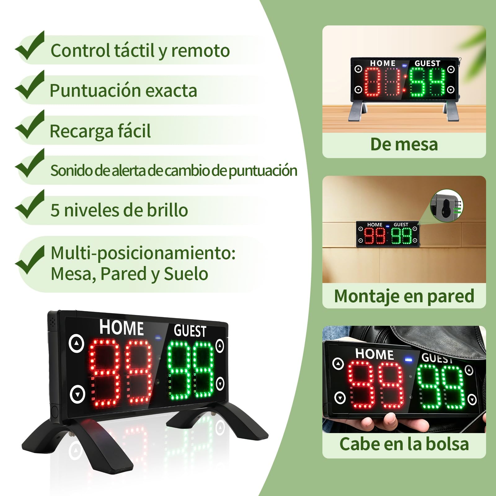 Marcador digital táctil portátil LED electrónico