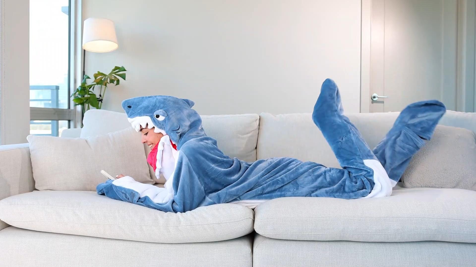 Amazon.com: Shark Hoodie Blanket Onesie for Men & Women, With