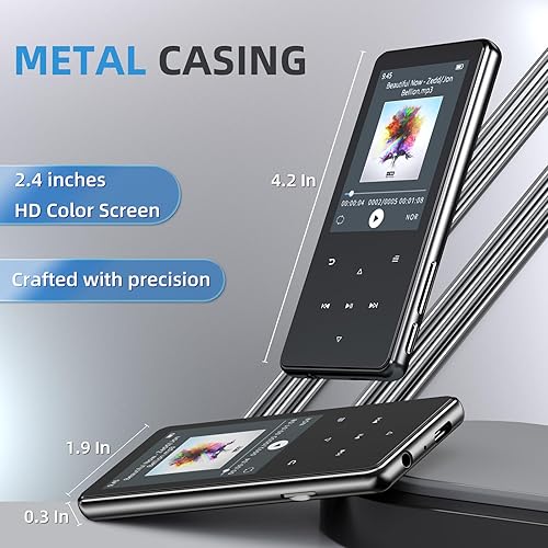 Miniatura 8 de MUZXQII Reproductor MP3 Bluetooth de 64 GB para niños, lindo reproductor de música portátil de panda con altavoz, grabadora de voz, radio FM, sonido