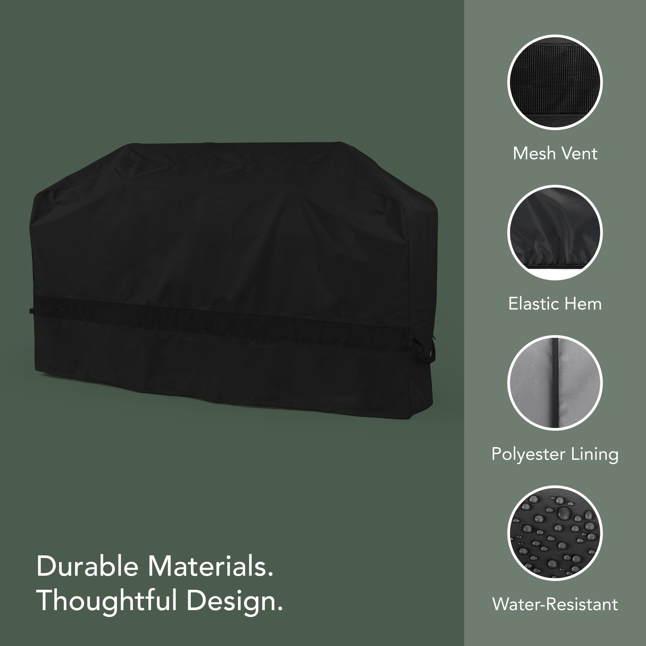 Covermates Classic Island Housse de barbecue en vinyle Noir 110 x 44 x 48 cm