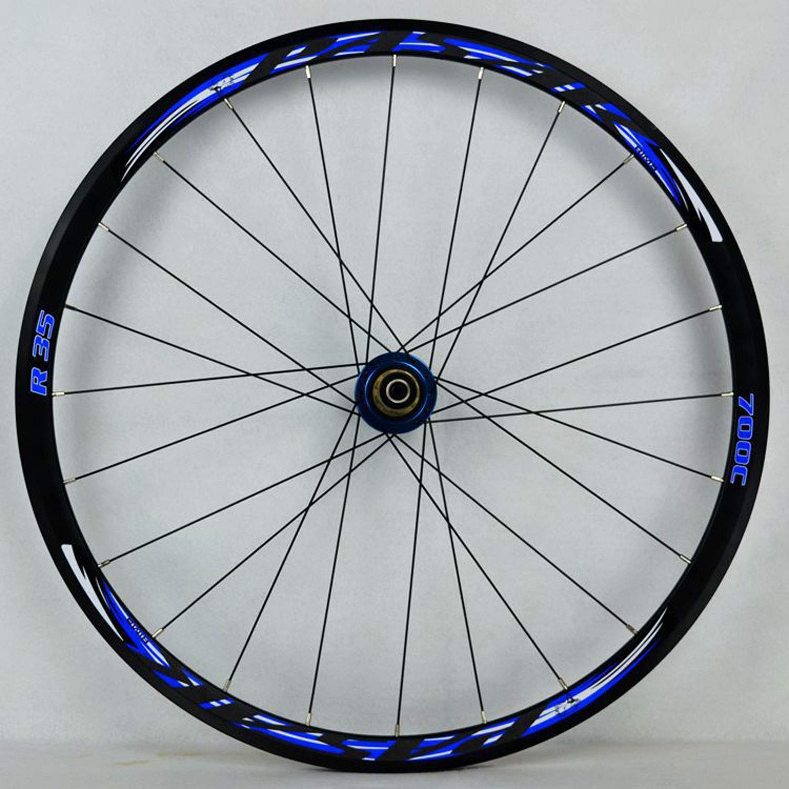 700C Bicicleta De Carretera Ruedas Ciclismo, Aleación Aluminio V-Brake MTB 29 Pulgadas Hub Liberación Rápida 11 Velocidad (Color : Azul, Size : 29 Inch)