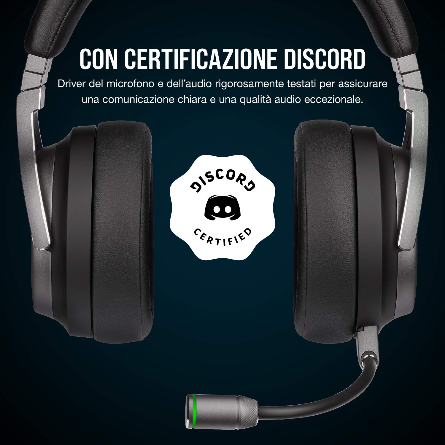 Corsair VIRTUOSO RGB Wireless SE, Cuffia gaming con microfono ad alta fedeltà, Gunmetal