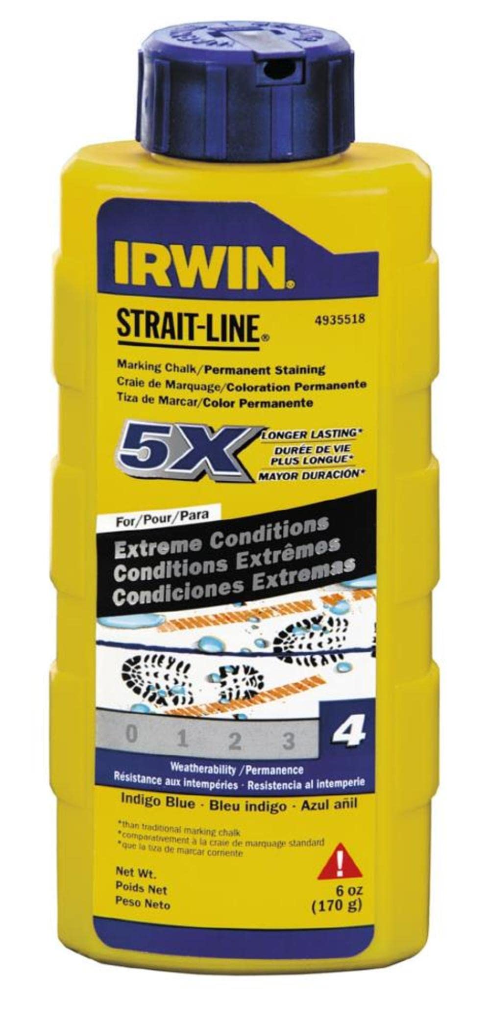 IRWIN Tools STRAIT-LINE Permanent Staining Marking Chalk, Indigo Blue, 4 lb (4935524) — Amazon image 8