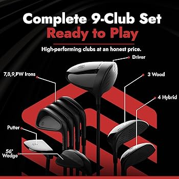 Amazon.co.jp: Stix ゴルフクラブ 9個セット - 右利き用ゴルフクラブ