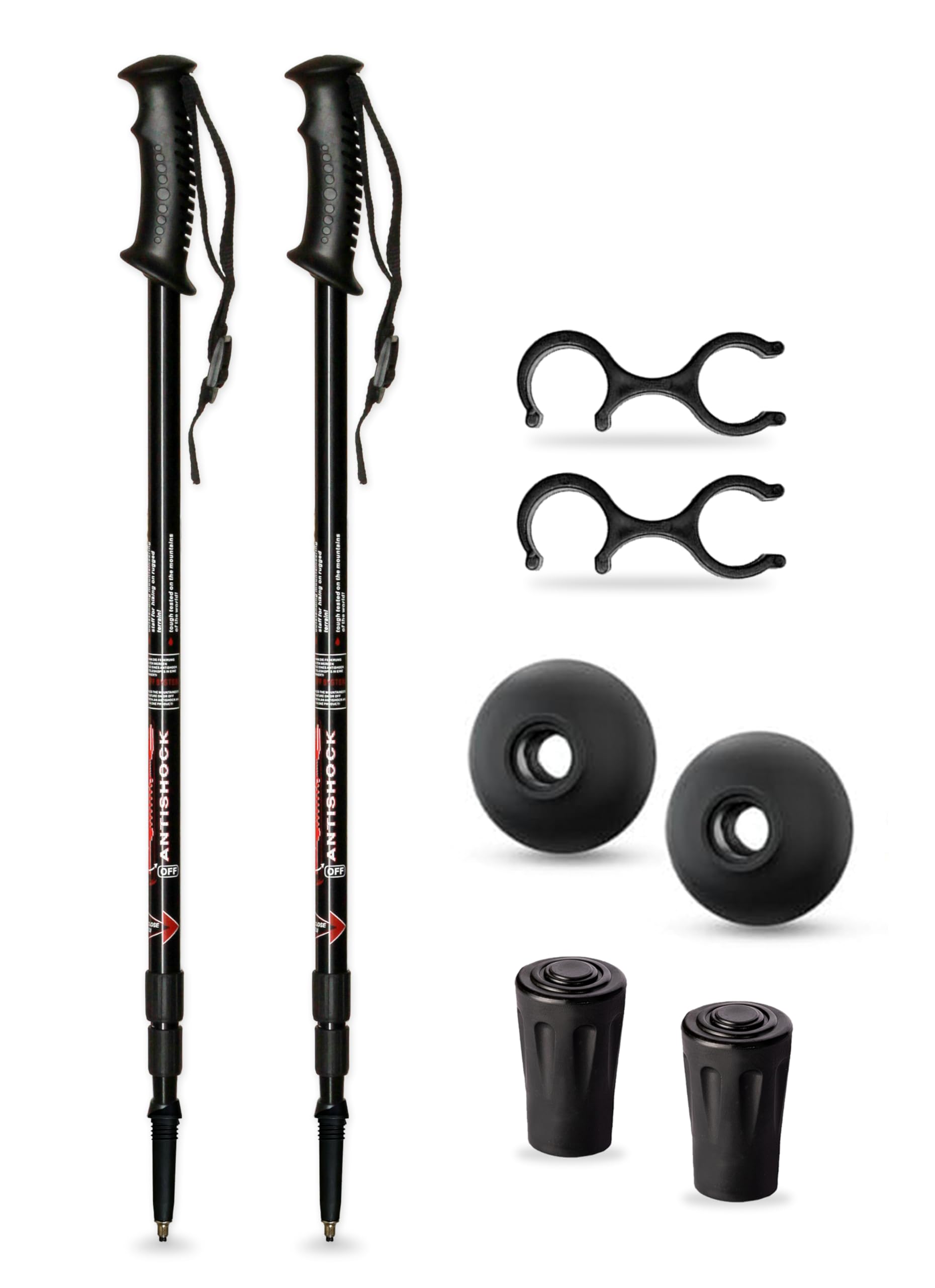 SB - Bastoncini Trekking Bastoni Trekking Bastoni Trekking Telescopici Alluminio 65-135cm Antiurto per Viaggio, Camminare, Trail, Alpinismo Bambino, Donna, Uomo