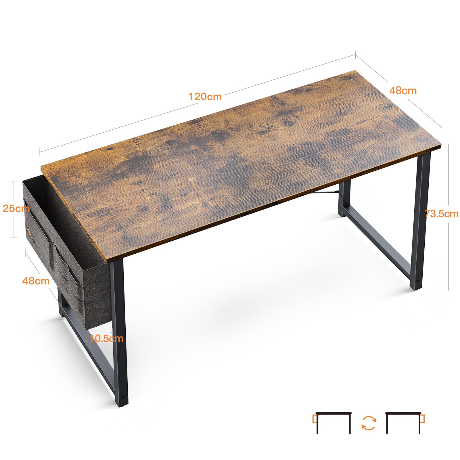 GOPLUS Bureau Informatique Table de l'ordinateur avec Tablette