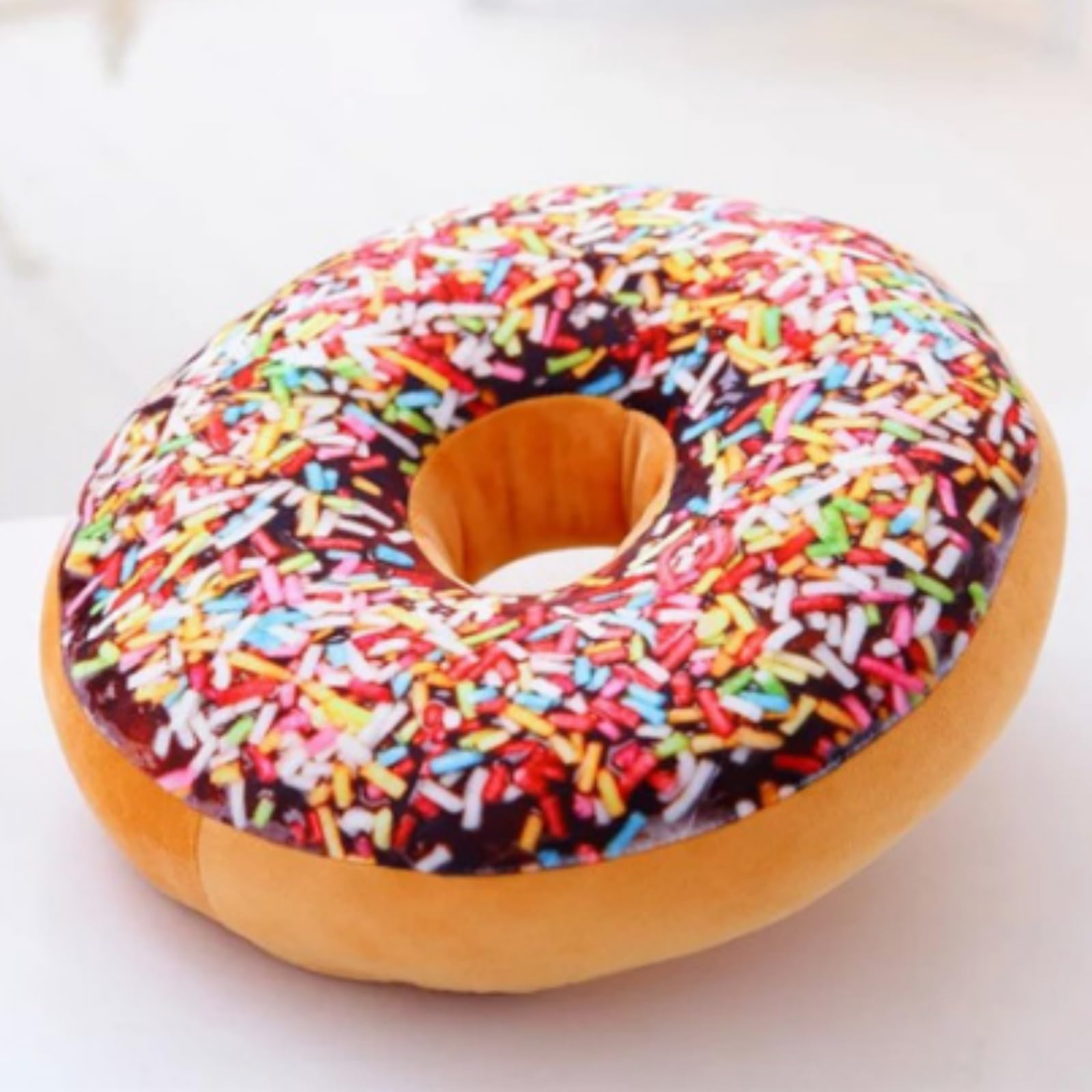 OUKEYI 40cm Donut Pillow Cushion Plush Toy,Soft Round Donut Stuffed Plush Throw Pillow,Doughnut Cake Food Cushion Plushies Pillows for Clever Boy's and Girl's Room Decor (Flower World) — image 1