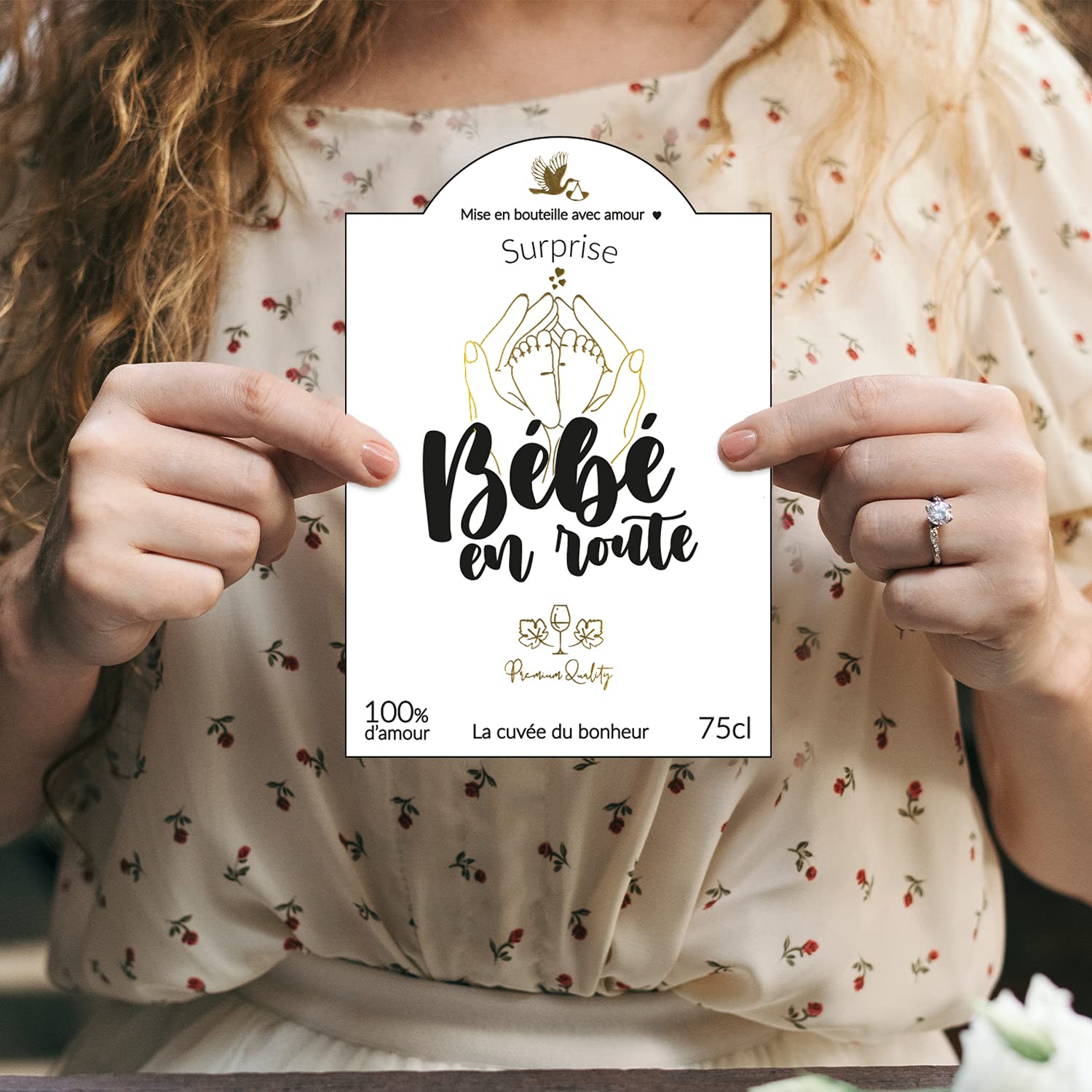 Etichetta Bottiglia Vino Per Annuncio Gravidanza - Stile Castello, Regalo Per Nonni E Parenti - Foto 7