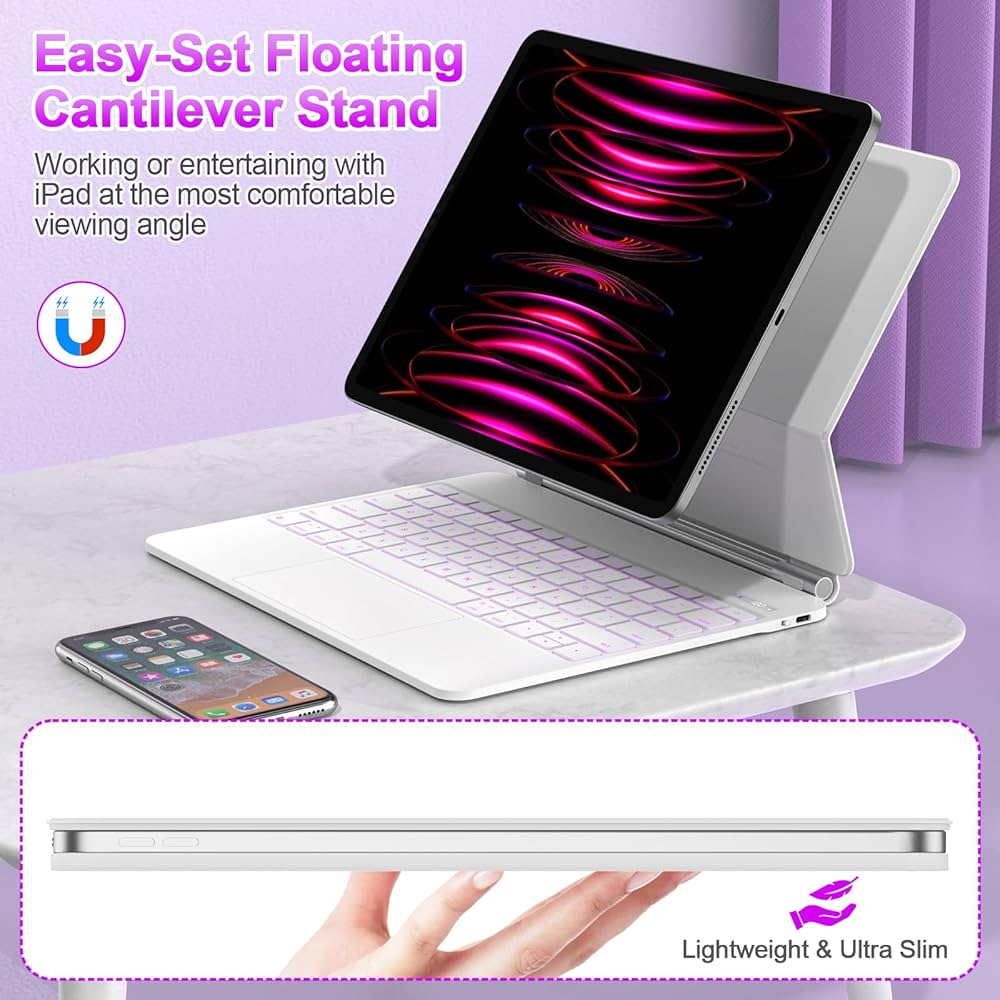 Bettdo ipad magic keyboard 新品（旧Goojodoq） GOOJODOQ Magnetic Keyboard Case for iPad Air 13 inch 2024 M2