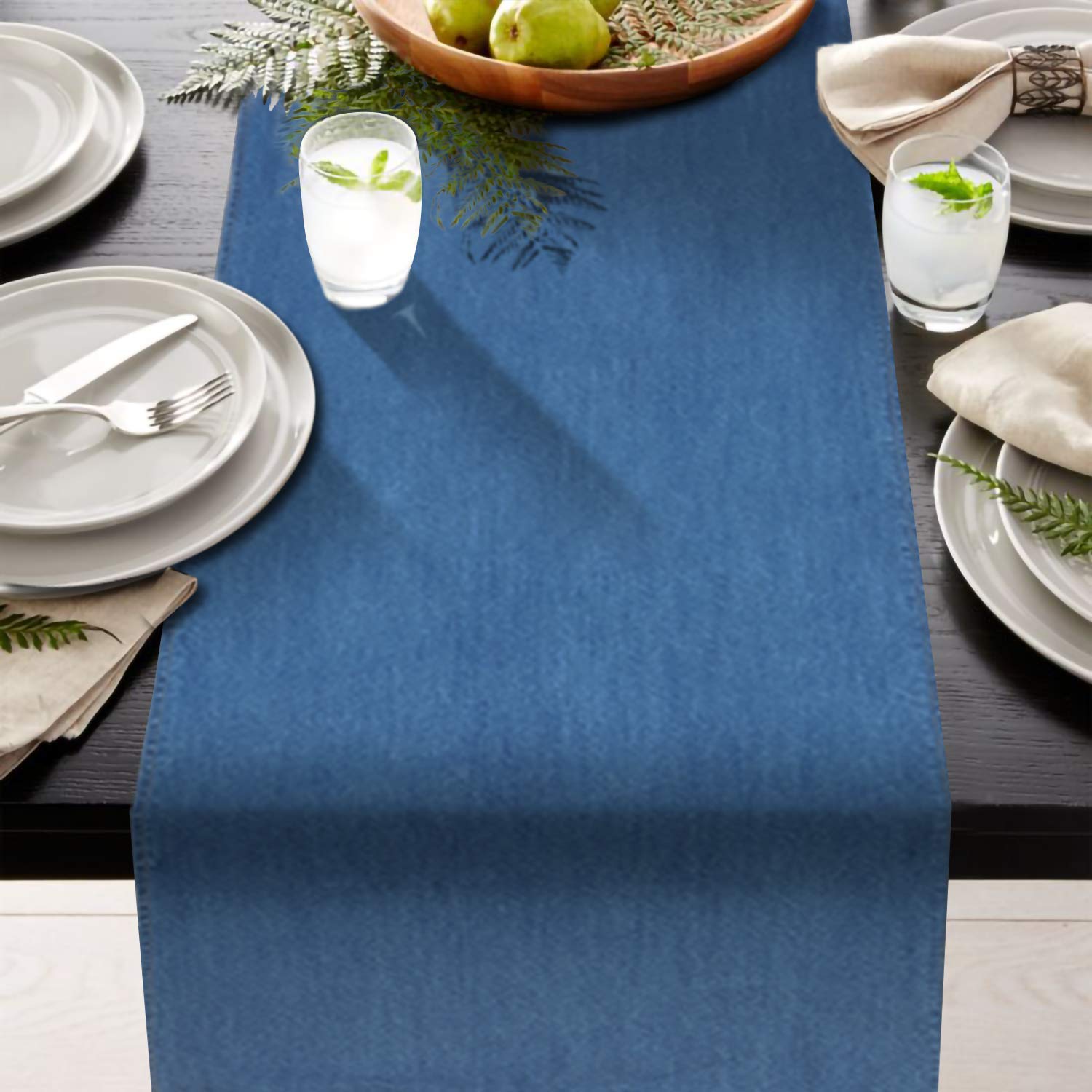 Table Runner Fall Denim for Parties Gatherings Daily Use Ideal Runner for Table Dinning Room and Kitchen Table Premium Quality Blue Table Runner