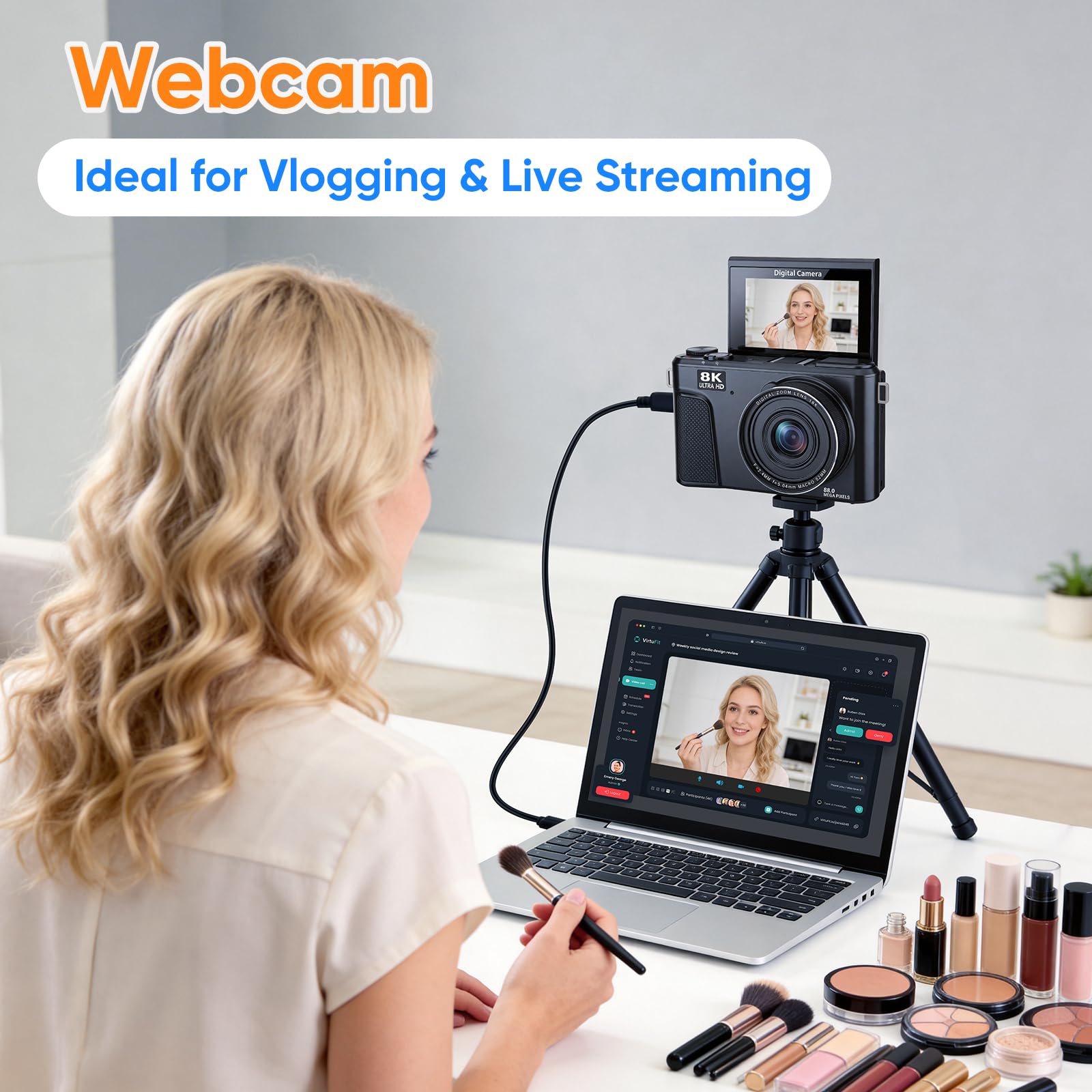 Amazon.com : 8K Digital Camera for Photography, 88MP WiFi Webcam 
