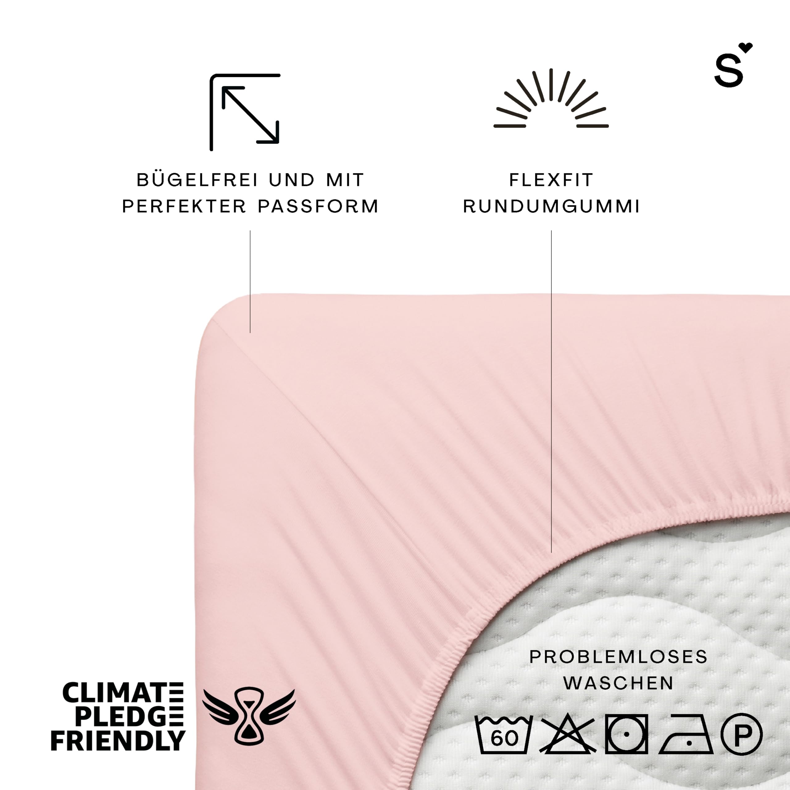 schlafgut Premium Drap-Housse Plus Lourd, 95% de Coton Organique Doux et 5% d’élasthanne, Lisse et Robuste (Purple Light, L 140x200cm - 160x220cm)