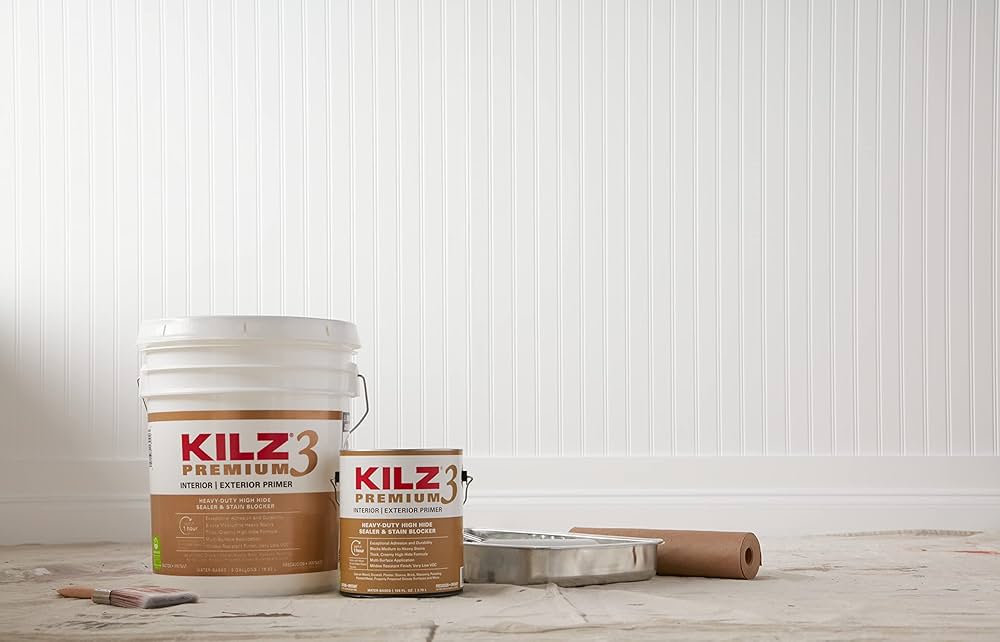 KILZ 3 Premium Primer, Interior/Exterior, 5 Gallon - Interior