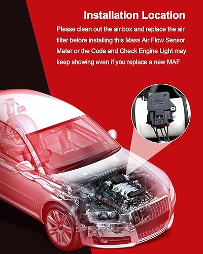 Miniatura 4 de Sensor de flujo de aire masivo compatible con Jaguar para Vanden Plas 4.0L 1999-2003 para Jaguar para XJ8 4.0L 2000-2003, sensor MAF de repuesto