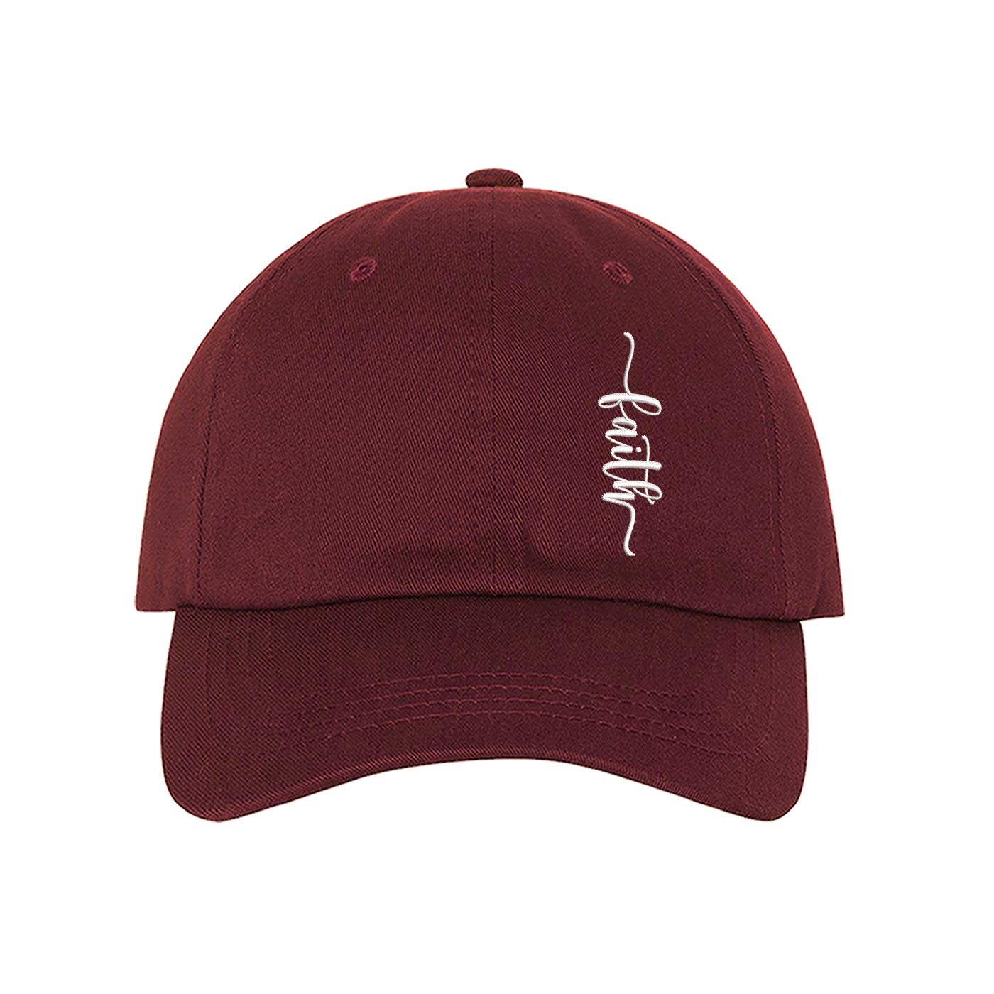 DSY Lifestyle Side Faith Embroidered Unisex Baseball Hat - Faith Dad Hat (Black)